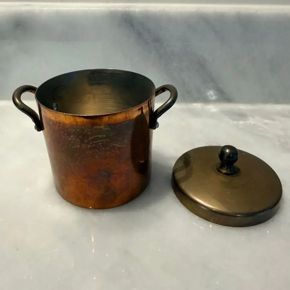 Antique Bronze Sugar Creamer and Tray Tabletop Serving Set